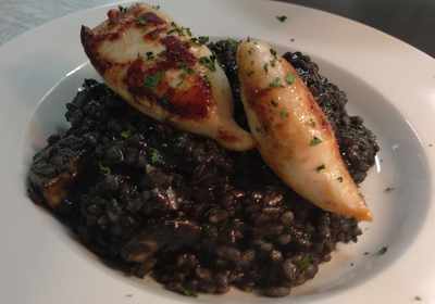 Recetario RISOTTO NEGRO DE CHIPIRÓN Y CHAMPIÑONES